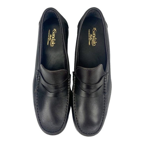 ilSandalo by Fabio Tesorone Black Leather Penny Loafers Dress Shoes Mens Size 9 main image 9